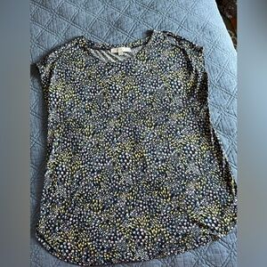 LOFT Sleeveless Print Knit Top. Size Large.